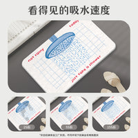 Diatomaceous Earth Bath Mat, Non-Slip Quick Dry Absorbent Doormat for Bathroom Entrance