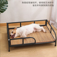 Elevated Pet Cot with Metal Frame, Moisture-Proof, All-Season Dog Bed for Small to Medium Breeds