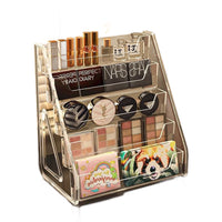 Acrylic Cosmetic Organizer for Vanity and Desktop, Lipstick Perfume Eyeshadow Display Stand