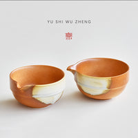 Creative Eagle Beak Large Matcha Bowl Rustic Pottery Kiln Glaze Japanese Tea Ceremony Sharing Bowl