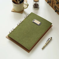 Zhuomu 9-Hole Detachable Loose-Leaf Notebook for Drawing and Journaling, Kraft Paper Pages, DIY Growth Record Book