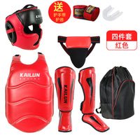 Boxing Protective Gear Set for Kids and Adults - Headgear, Groin Guard, Shin Guards, Chest Protector