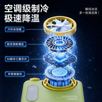Portable Handheld Misting Fan with Ice Compress Function and Camera Design, USB Rechargeable Mini Desk Fan with Clip and Lanyard