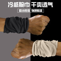 Cooling Wrist Sweatband for Sports, Running, Tennis, Badminton - Thin, Absorbent & Icy Feel
