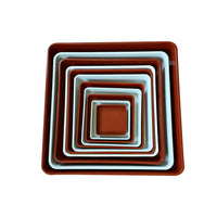 Square Plastic Plant Pot Saucer Tray Multi-color Thickened Flower Pot Base Drip Tray