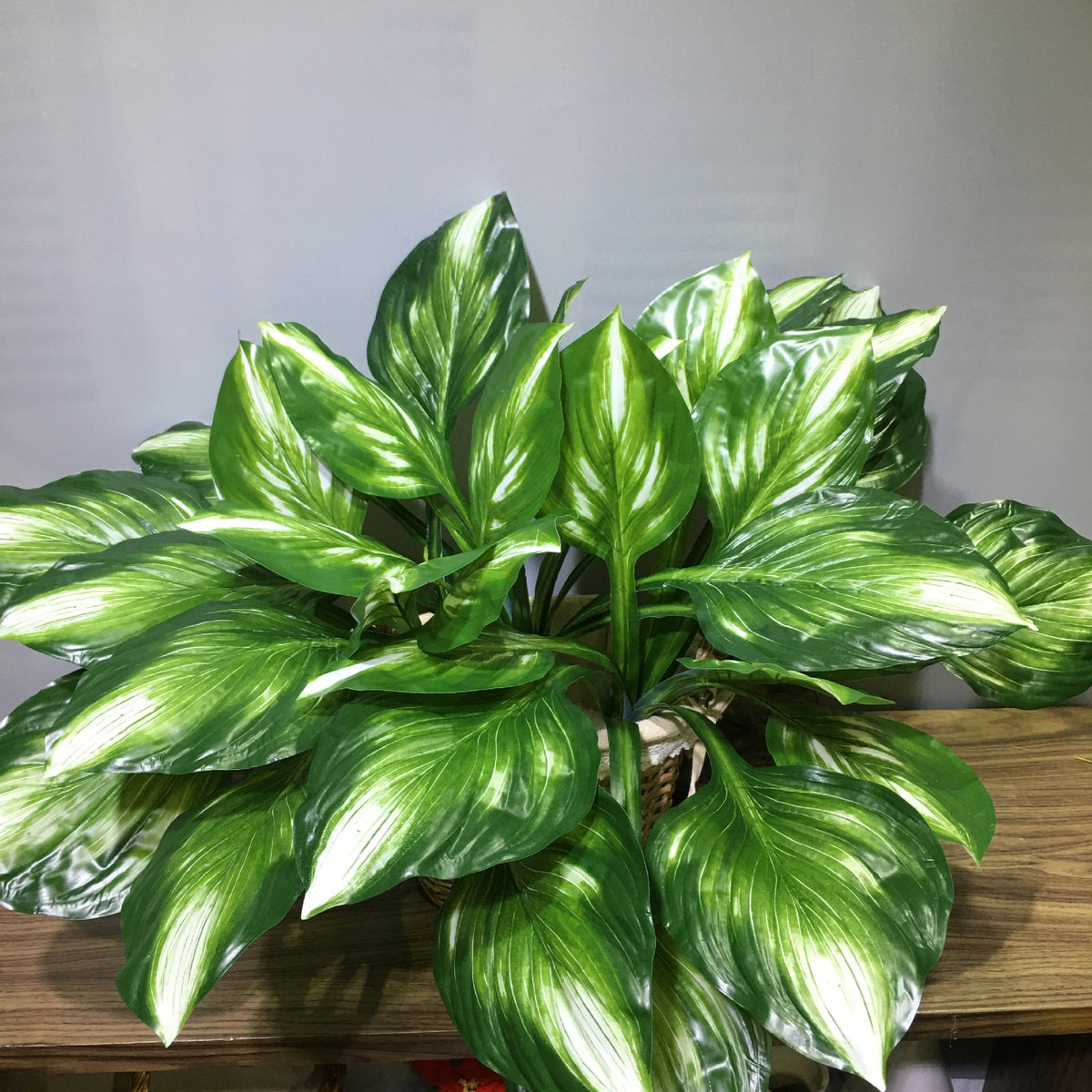 Artificial Hosta Leaf Green Wall Decor for Balcony & Indoor Vertical Gardens