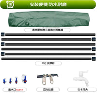 Foldable Rain Barrel Water Collection Tank with Lid for Outdoor Garden Use