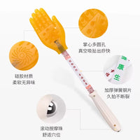 Silicone Meridian Massage Hammer and Patting Board Set for Back and Body Acupressure