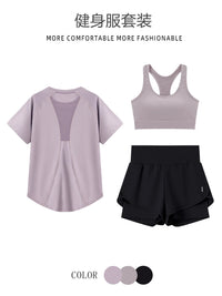 Women's Plus Size Quick Dry Running Workout Set Loose Fit Yoga Activewear