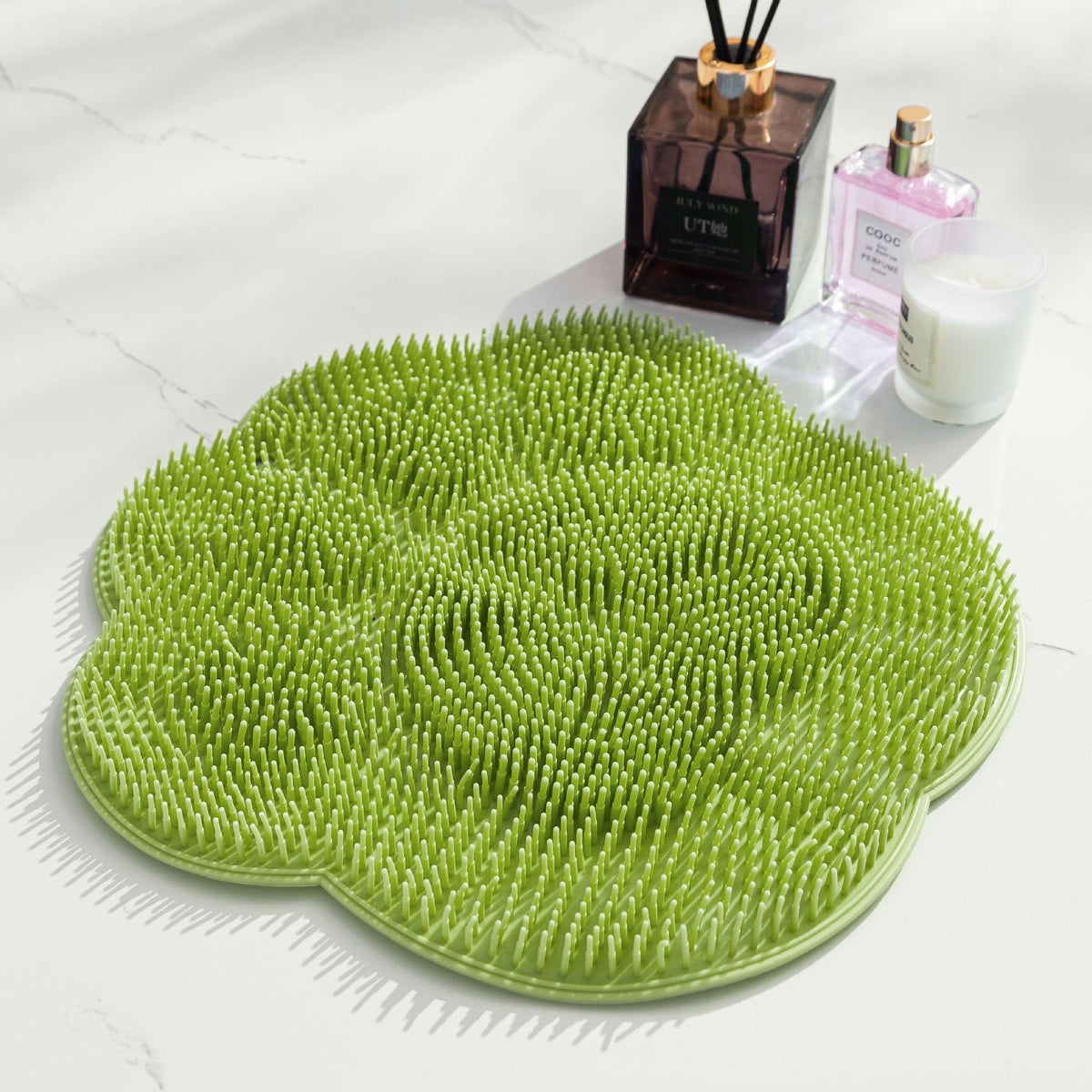 Foot Scrubber Mat for Shower, Exfoliating Foot Massager with Suction Cups, Large Lazy Back Scrubber