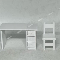 1:12 Scale Miniature 3D Printed Computer Desk for Dollhouse Scenes