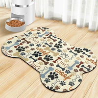 Pet Feeding Mat Diatomaceous Earth Absorbent Quick Dry Splash Proof Pad for Cats and Dogs