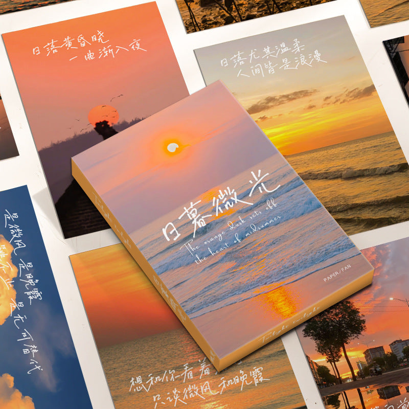 ZhiFan Boxed Postcards - City Memory & Wanderer Series, 30-Pack Student Souvenir Message Cards