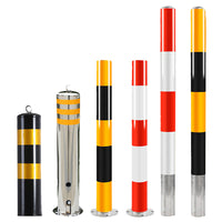 Steel Pipe Reflective Warning Bollard for Road Safety and Traffic Control