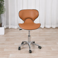 Adjustable Ergonomic Saddle Stool with Backrest for Medical, Dental, Beauty, and Ultrasound Examinations
