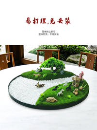 Artificial Moss Landscape Centerpiece for Round Dining Tables