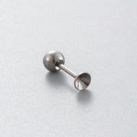 Hansen F136 Titanium Alloy Screw-On Ball Zircon Ear Stud DIY Cartilage Piercing Jewelry Accessory