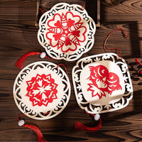 Chinese New Year Paper Cutout Display Frame with Backing Card for Artworks