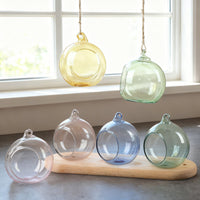 Colorful Transparent Glass Christmas Ball Ornaments for Holiday Decoration