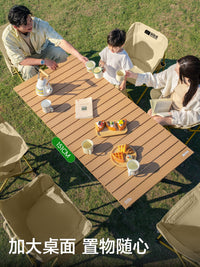 Explorer Camping Table and Chair Set, Portable Roll-Up Table with Moon Chairs for Outdoor Picnics