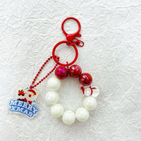 Christmas Acrylic Double-Sided Keychain Pendant for DIY Crafts and Phone Charm