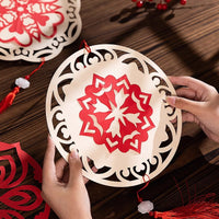 Chinese New Year Paper Cutout Display Frame with Backing Card for Artworks