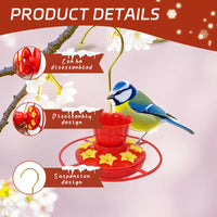Outdoor Plastic Yellow Flower Bird Feeder for Garden