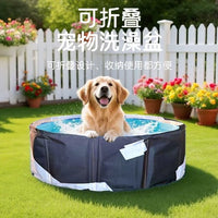 Foldable Pet Bath Tub for Dogs and Cats, Anti-Tip Design