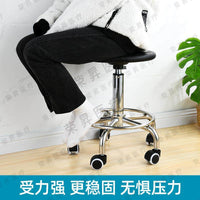 Medical Stainless Steel Hydraulic Lift Stool with PU Seat for Lab and Clinic