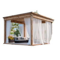 Outdoor Patio Gazebo Mosquito Netting with Rod Pocket for Insect Protection and Airflow