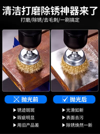 Hex Shank Wire Brush Set for Drill, Rust Removal, Polishing, and Cleaning