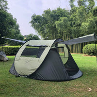 Automatic Pop-Up Camping Tent for 3-4 People, Waterproof and Sun-Protected Family Outdoor Shelter