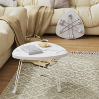 Modern Creative Foldable Side Table for Living Room, Portable Small Coffee Table for Compact Spaces