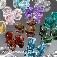 Irregular Faceted Glass Beads for DIY Jewelry Making