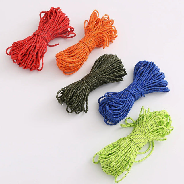 Reflective Guy Line Tent Rope for Camping and Awning, 2mm/3mm x 20m