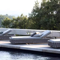 Outdoor Rattan Woven Aluminum Chaise Lounge for Poolside & Resort