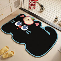 Diatomaceous Earth Quick Dry Bath Mat, Non-Slip Absorbent Floor Mat for Bathroom & Toilet