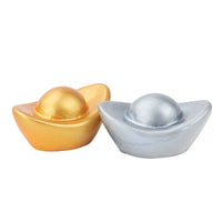 Miniature Gold and Silver Ingot Models for DIY Micro Landscape and Resin Crafts
