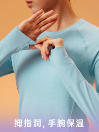 JSC Little Energy 2.0 Seamless Long Sleeve Fitness Top for Women - Quick Dry for Yoga, Running, Tennis