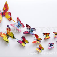 3D Butterfly Wall Decals - 12-Piece Set for Home Decor
