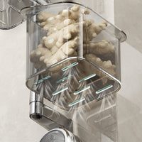 Rotating Suction Cup Storage Organizer for Kitchen and Bathroom, Wall-Mounted, No-Drill Installation