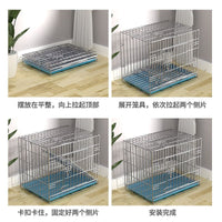 Durable Foldable Pet Cage for Small to Medium Dogs and Cats, Easy Assembly