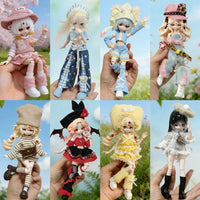 BJD Doll Clothes Set for 17-19 cm OB11 Dolls, Mushroom-Themed Outfit