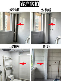 Carbon Crystal Pipe Cover for Balcony and Window Sills, Decorative Corner Protector