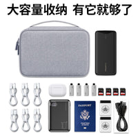 BUBM Portable Electronic Organizer Bag for Cables, Power Bank, and Accessories
