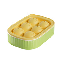 Food-Grade Silicone Ice Ball Mold with Lid for Refrigerator, Mini Round Ice Cube Tray
