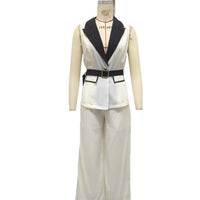 Women's Strapless Vest & Wide-Leg Pants Set Elegant European Style