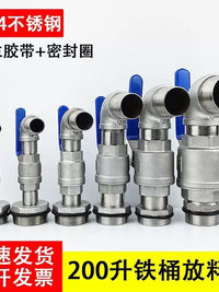 Stainless Steel Drum Faucet for 200L Oil Barrels, Chemical Liquid Dispenser Valve