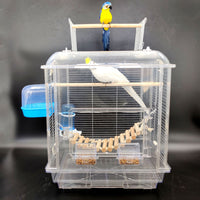 Large Transparent Bird Cage for Parrots, Peony, Budgerigar, Monk Parakeet, Cockatiel - Pet Cage with High Capacity