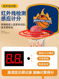 Kids Adjustable Basketball Hoop Stand Indoor Outdoor Portable Wall-Mounted Training Set for Boys